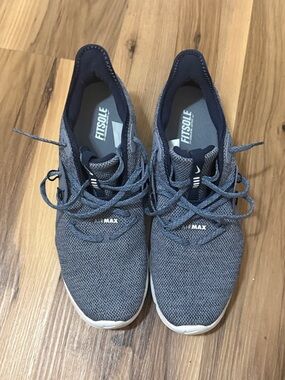 Nike Air Max Men's Knit Sneakers - Navy Blue Gray